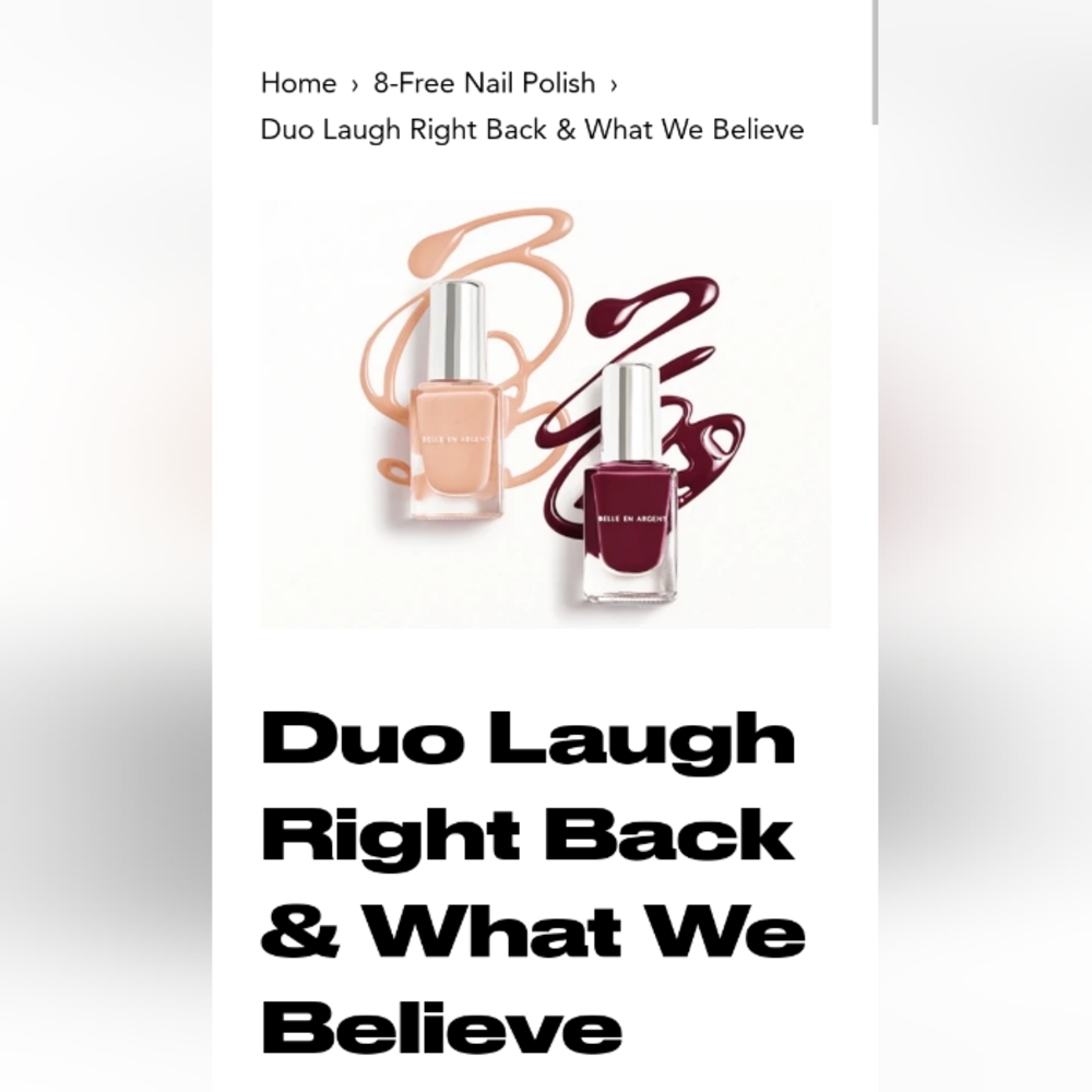 Belle En Argent Laugh and Believe Duo .33 oz each - Picture 4 of 4